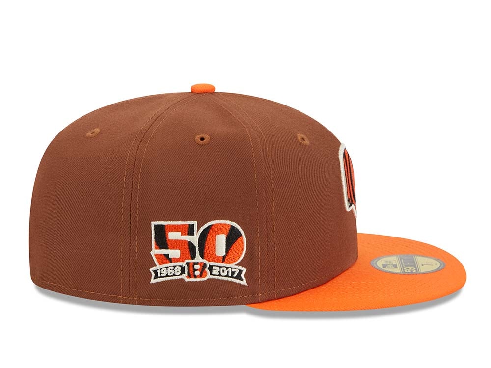 New Era Cincinnati Bengals 50th Anniversary Harvest Two Tone Edition 59Fifty Fitted Gorra