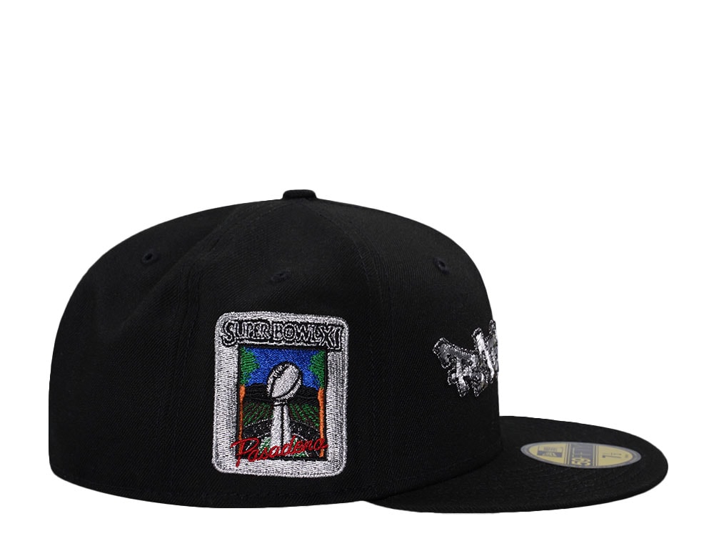 New Era Las Vegas Raiders Super Bowl XI Script Black Prime Edition 59Fifty Fitted Gorra