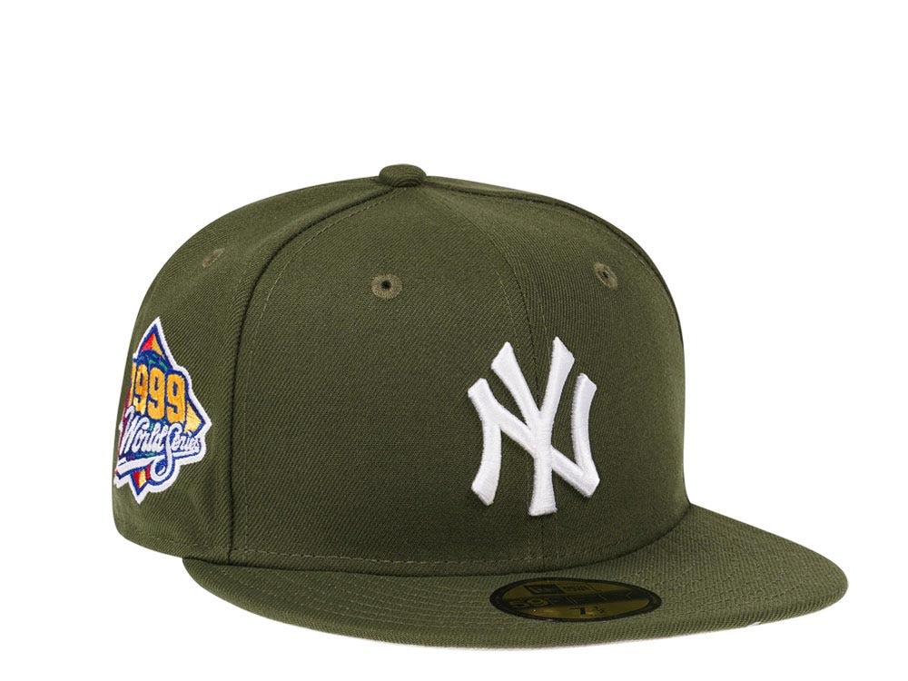 New Era New York Yankees World Series 1999 Rifle Green and Stone Edition 59Fifty Fitted Gorra