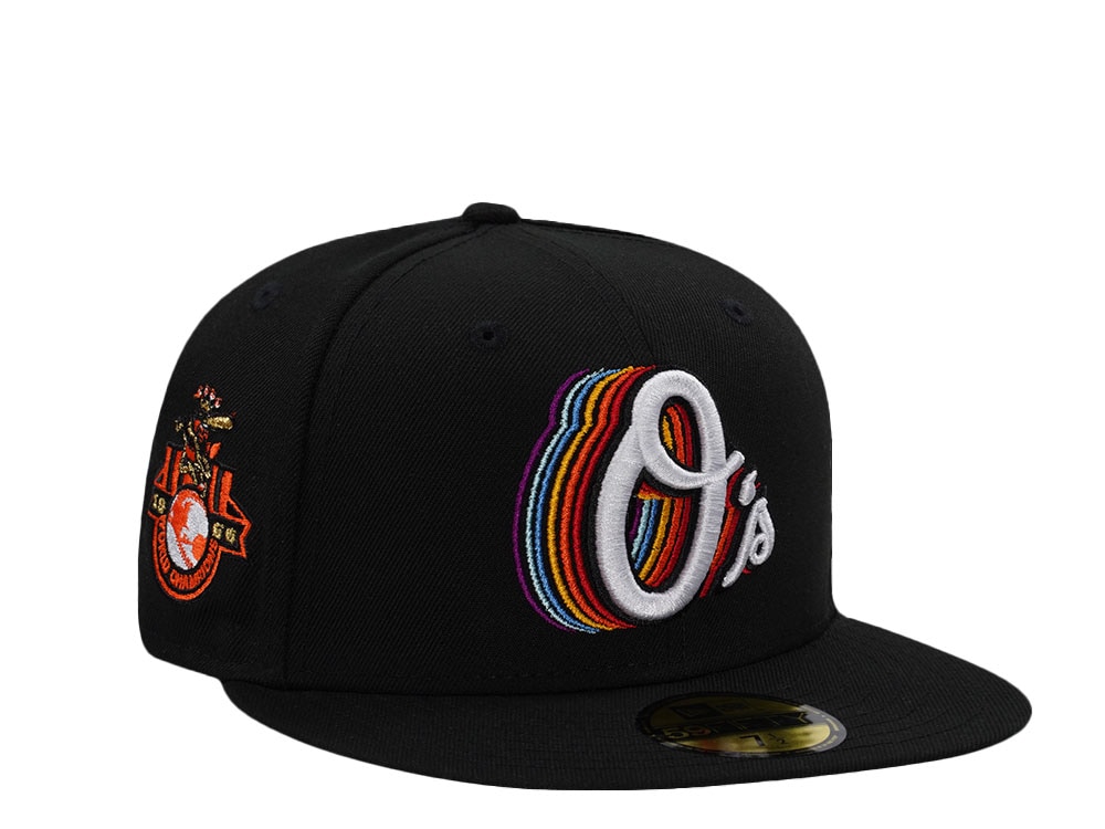New Era Baltimore Orioles World Champions 1966 Black Prime Edition 59Fifty Fitted Gorra