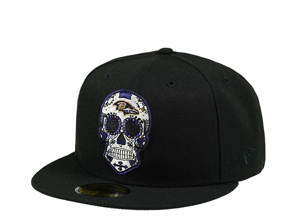New Era Baltimore Ravens Skull Edition 59Fifty Fitted Gorra