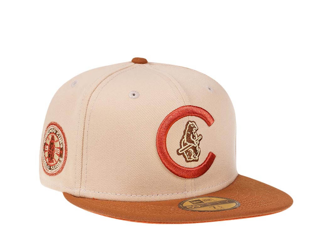New Era Chicago Cubs World Series 1908 Vintage Brick Two Tone Edition 59Fifty Fitted Gorra