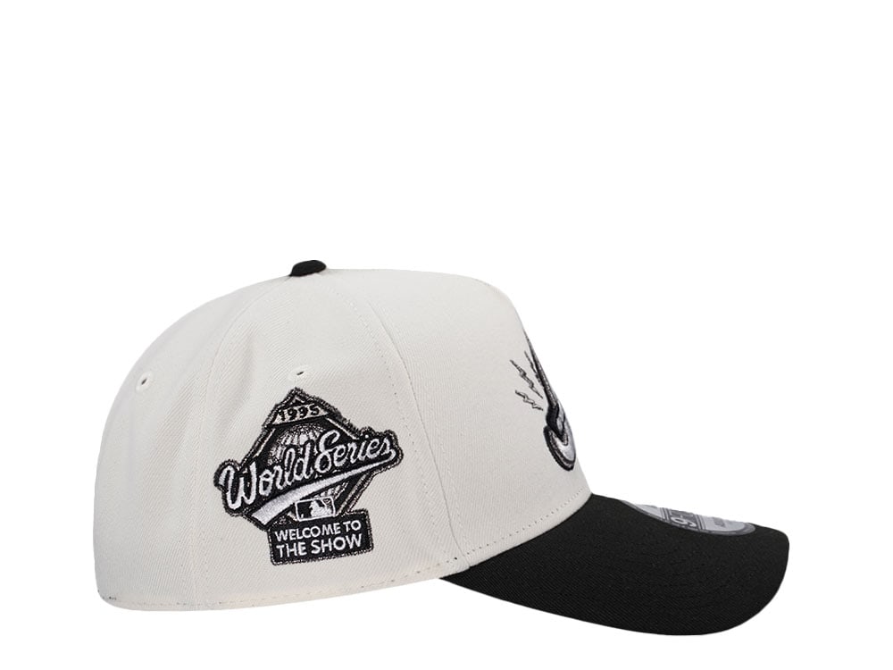 New Era Atlanta Braves World Series 1995 Electric Chrome Two Tone Edition 9Forty A Frame Snapback Gorra