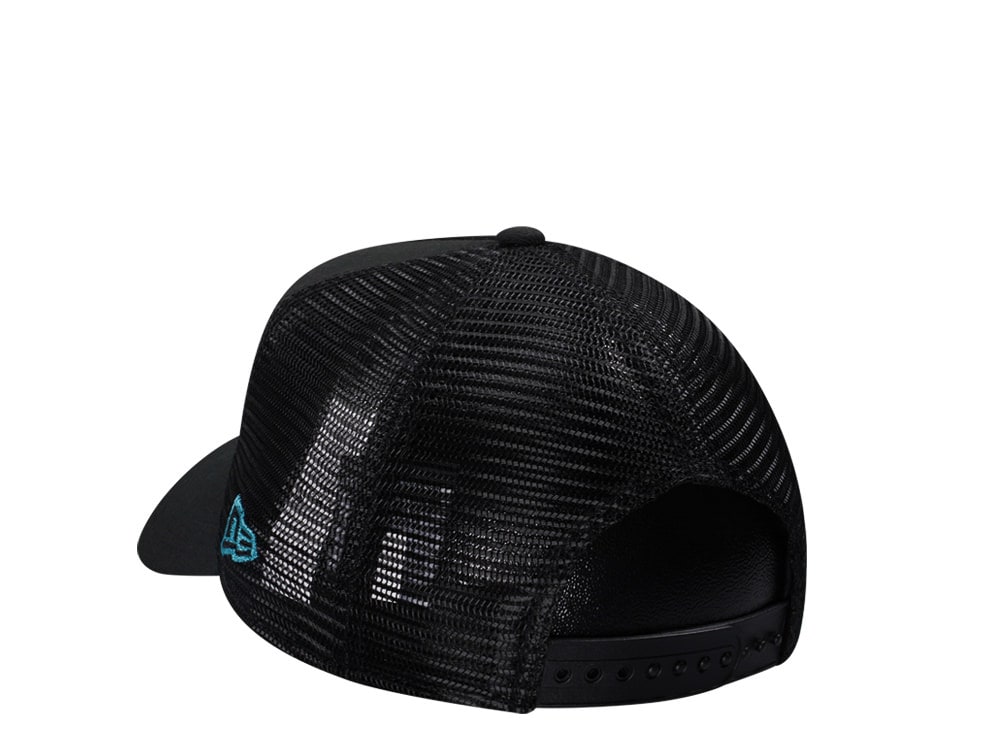New Era Miami Heat Classic Black Trucker 9Forty A Frame Snapback Gorra