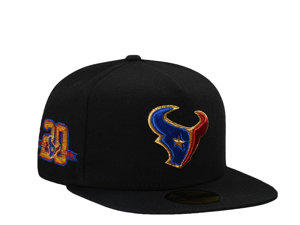 New Era Houston Texans 20th Anniversary Black Throwback Edition 59Fifty A Frame Fitted Gorra