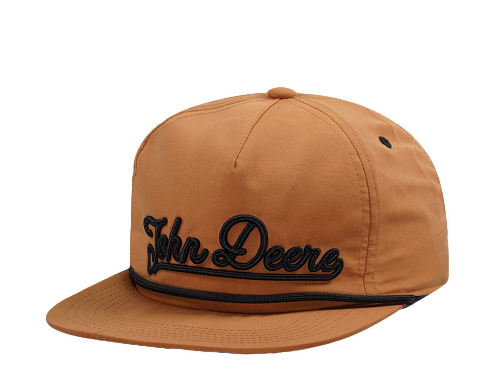 John Deere Vintage Raised Brown Snapback Gorra
