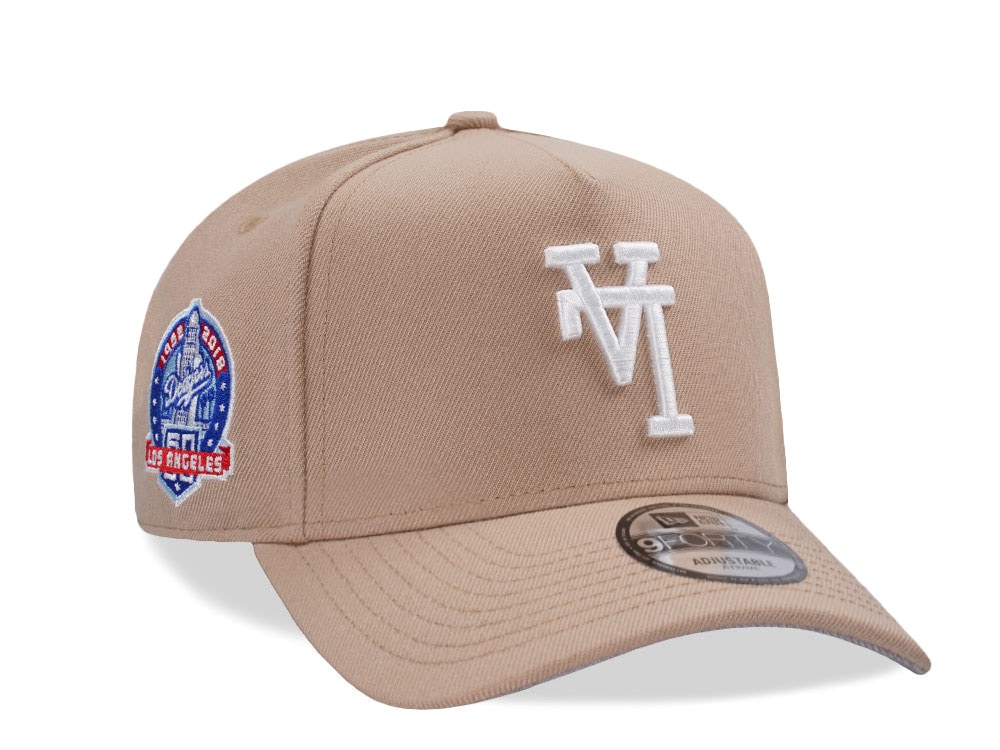 New Era Los Angeles Dodgers 60th Anniversary Camel Prime Edition 9Forty A Frame Snapback Gorra
