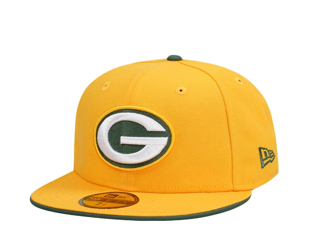 New Era Green Bay Packers Yellow Olive Edition 59Fifty Fitted Gorra