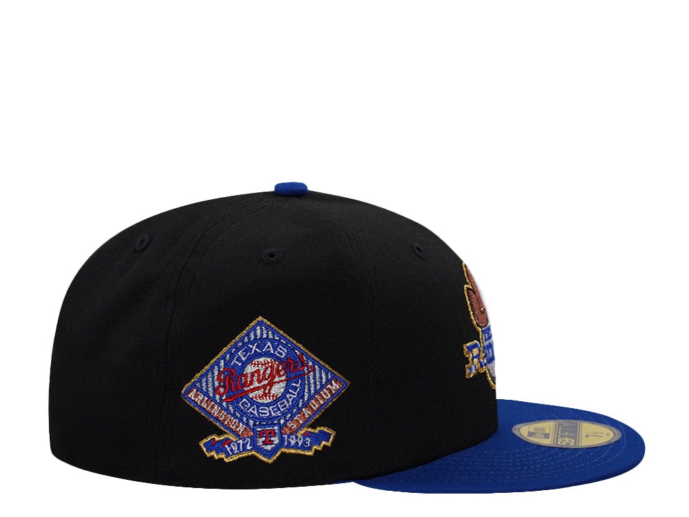 New Era Texas Rangers Arlington Stadium Black Two Tone Edition 59Fifty Fitted Gorra