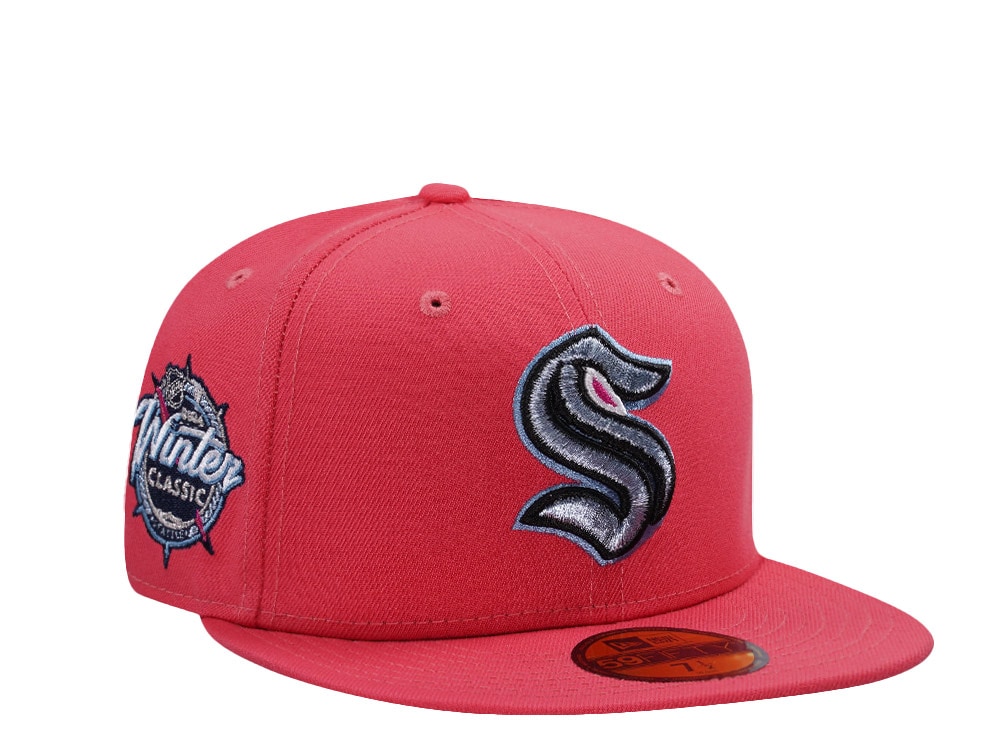 New Era Seattle Kraken Winter Classic Coral Prime Edition 59Fifty Fitted Gorra