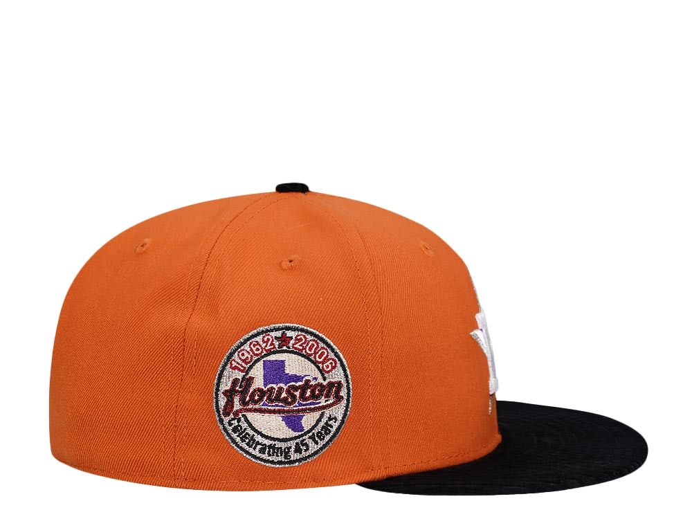 New Era Houston Astros 45 Years Cord Visor Edition Orange 59Fifty Fitted Gorra