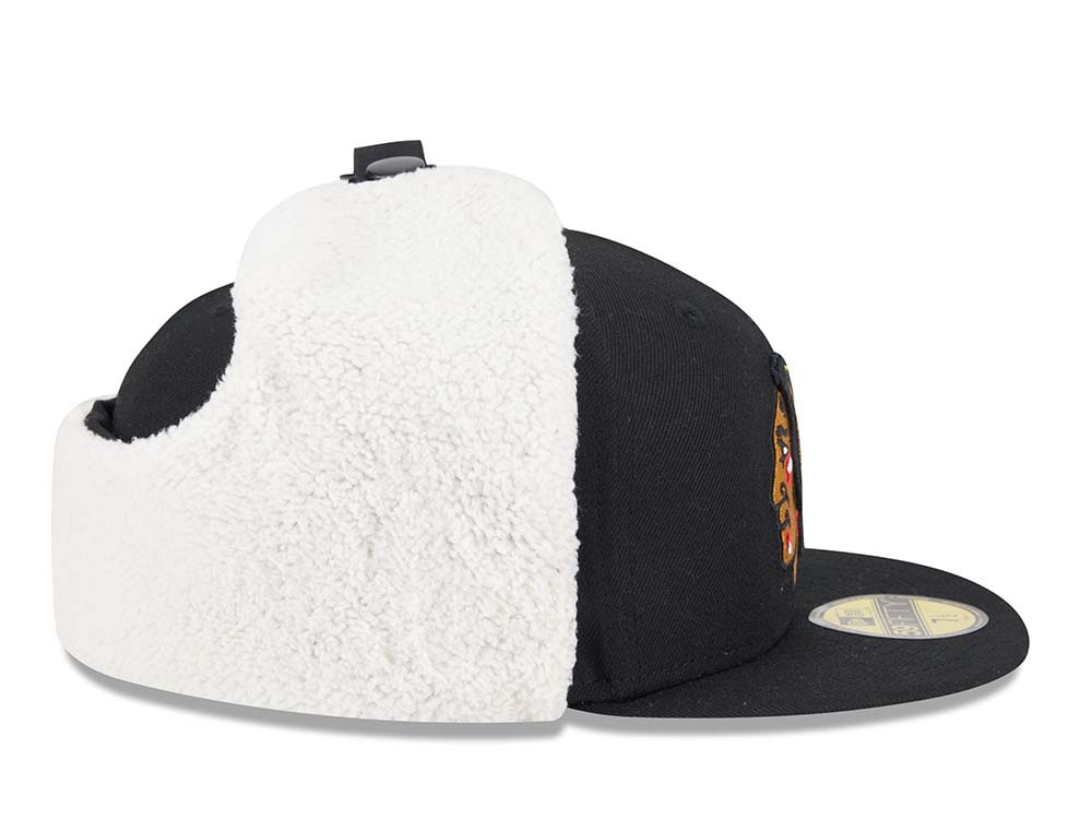 New Era Chicago Blackhawks Classic Black 59Fifty Dogear Fitted Gorra