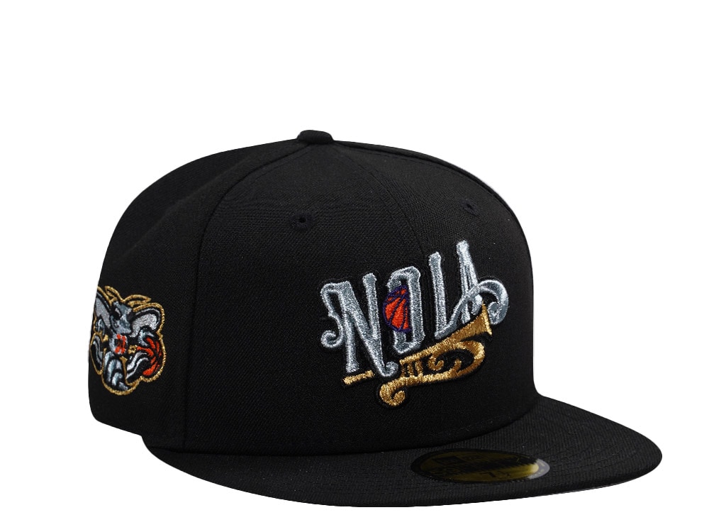 New Era New Orleans Hornets Black Prime Edition 59Fifty Fitted Gorra