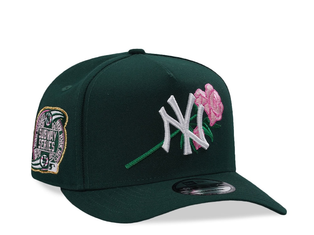 New Era New York Yankees Subway Series Dark Green Rose Edition 9Fifty A Frame Snapback Gorra