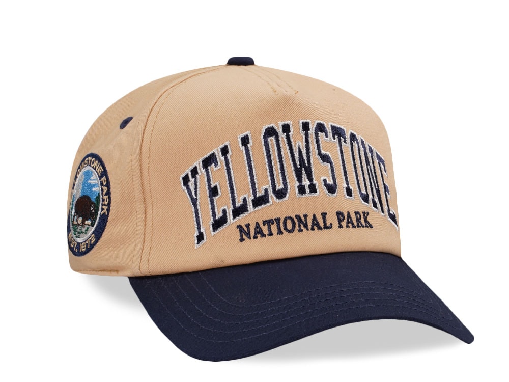 American Needle Yellowstone National Park Roscoe Beige Snapback Gorra
