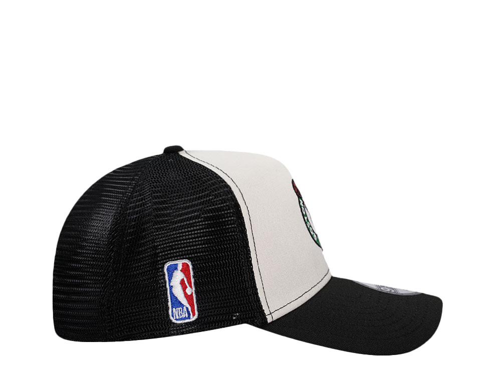New Era Boston Celtics White 9Forty A Frame Trucker Snapback Gorra