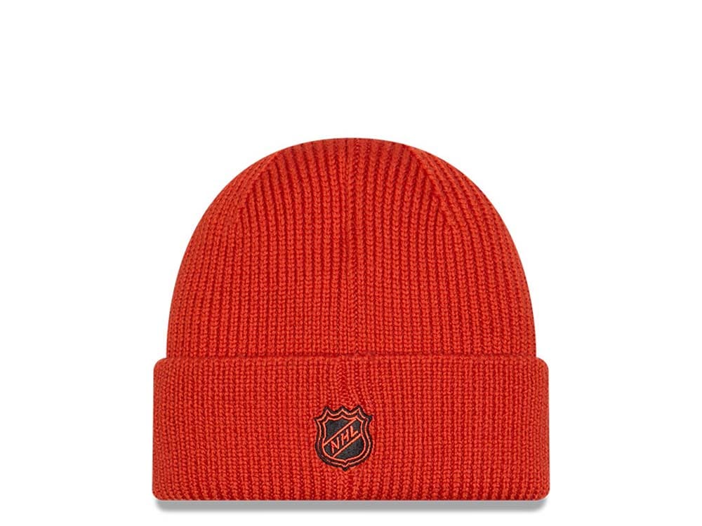 New Era Anaheim Ducks Skull Knit Orange Gorro