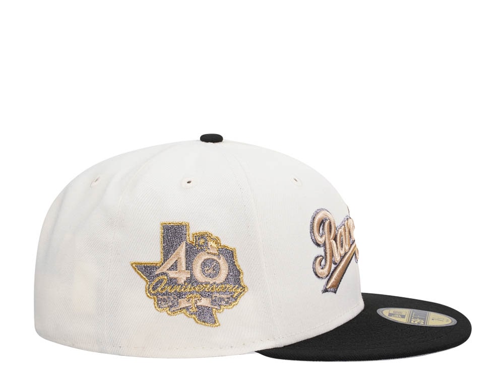 New Era Texas Rangers 40th Anniversary Chrome Pewter Two Tone Edition 59Fifty Fitted Gorra
