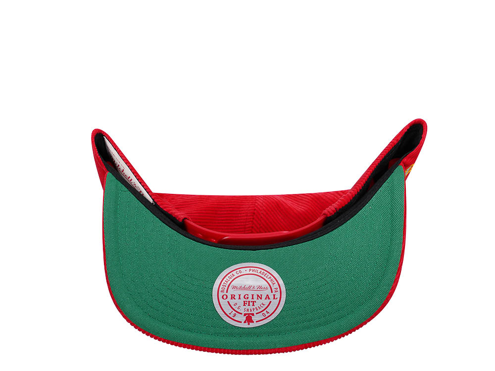 Mitchell & Ness Atlanta Hawks Red Cord Hardwood Classic Snapback Gorra