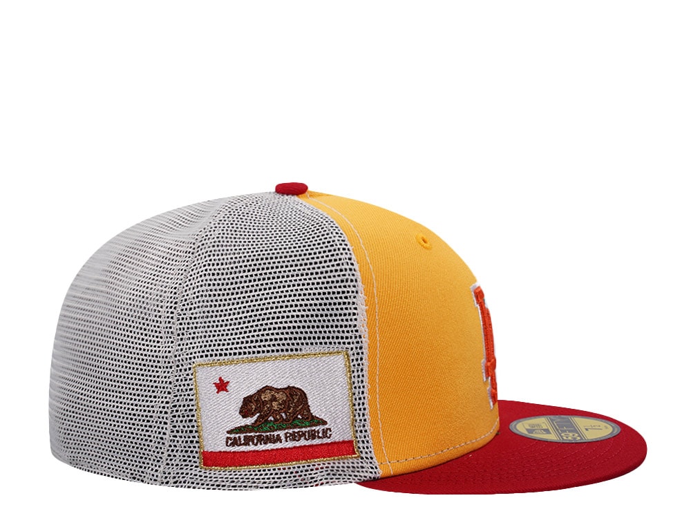 New Era Los Angeles Dodgers Beach Gold Two Tone Edition 59Fifty Trucker Fitted Gorra
