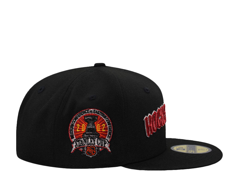 New Era Detroit Red Wings Stanley Cup 2002 Hockeytown Black Prime Edition 59Fifty Fitted Gorra