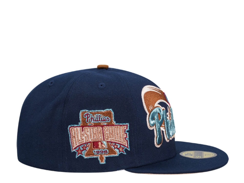 New Era Philadelphia Phillies All Star Game 1998 Ocean Peach Metallic Elite Edition 59Fifty Fitted Gorra