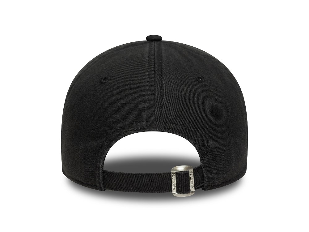 New Era Los Angeles Dodgers Mini Logo Washed Black 9Twenty Strapback Gorra
