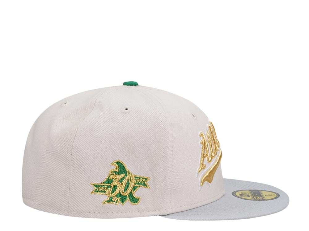 New Era Oakland Athletics 30th Anniversary Sneaky Gold Two Tone Edition 59Fifty Fitted Gorra