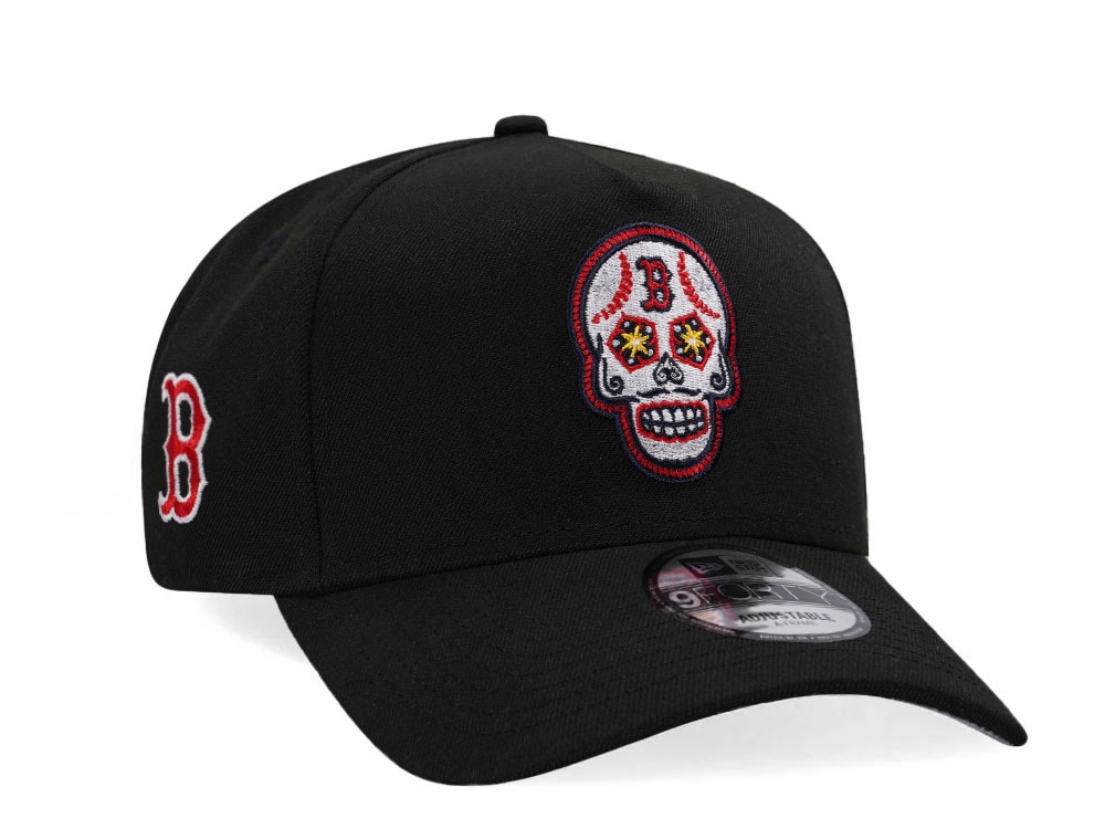 New Era Boston Red Sox Skull Black Classic Edition 9Forty A Frame Snapback Gorra