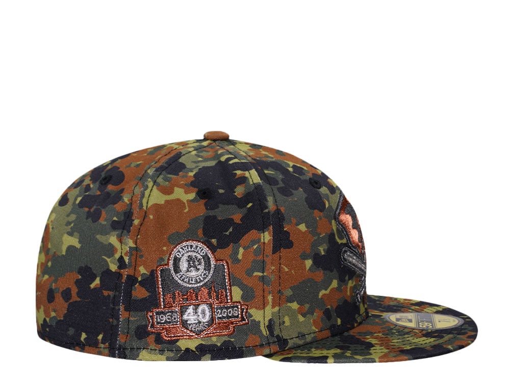New Era Oakland Athletics 40 Years Flecktarn Copper Edition 59Fifty Fitted Gorra
