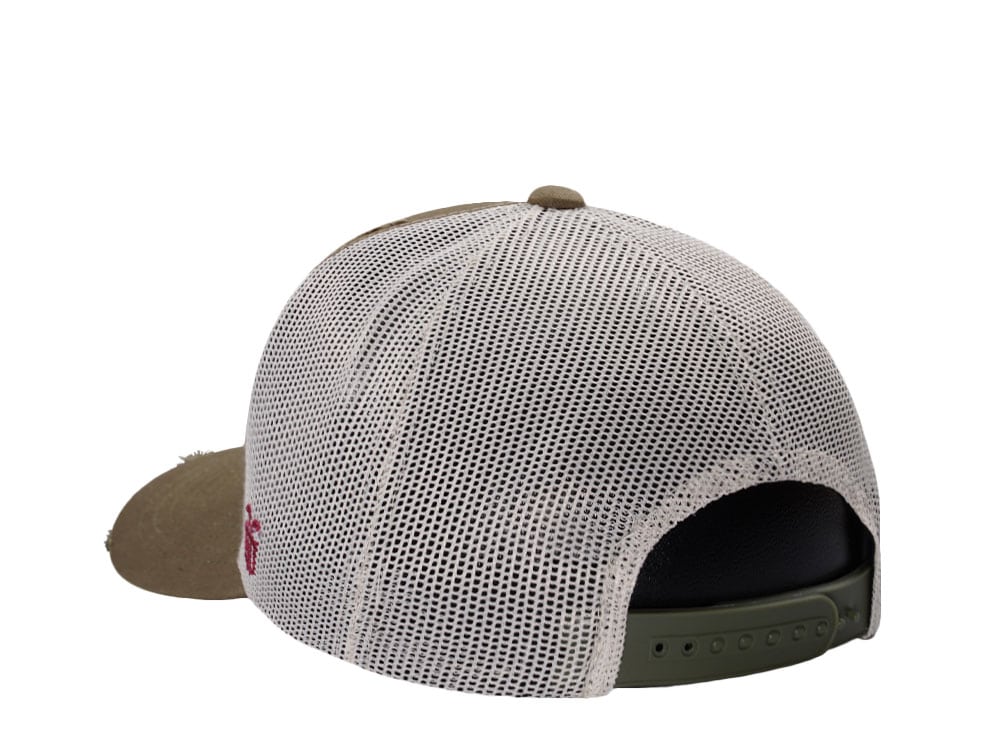 Parallel Union Patch Olive Distressed Edition Trucker Snapback Gorra