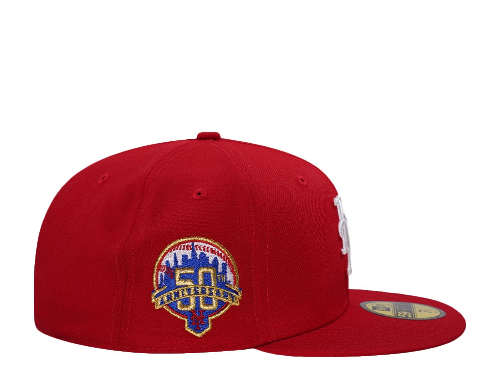 New Era New York Mets 50th Anniversary Scarlet Wool Prime Edition 59Fifty Fitted Gorra