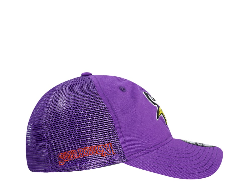 New Era Minnesota Vikings Super Bowl XI Purple Trucker Edition 9Twenty Snapback Gorra