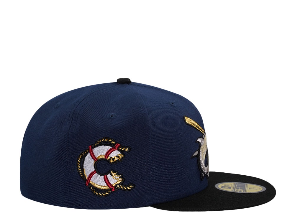 New Era Clearwater Threshers Navy Metallic Two Tone Edition 59Fifty Fitted Gorra