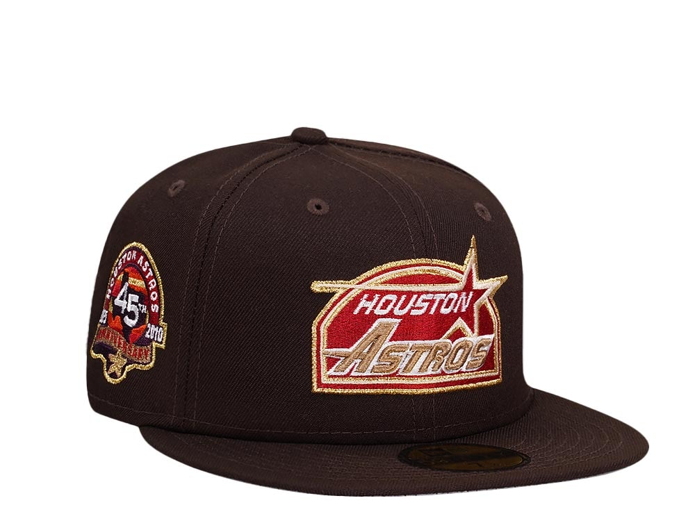New Era Houston Astros 45th Anniversary Burnt Gold Edition 59Fifty Fitted Gorra