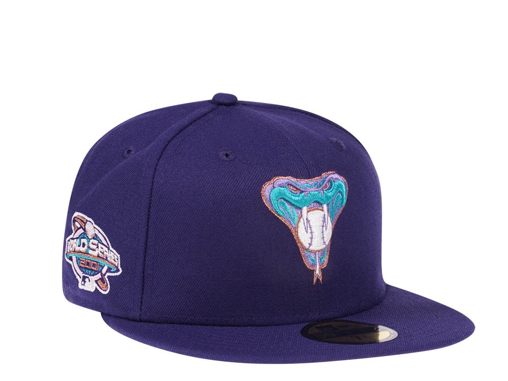 New Era Arizona Diamondbacks World Series 2001 Purple Pink Edition 59Fifty Fitted Gorra