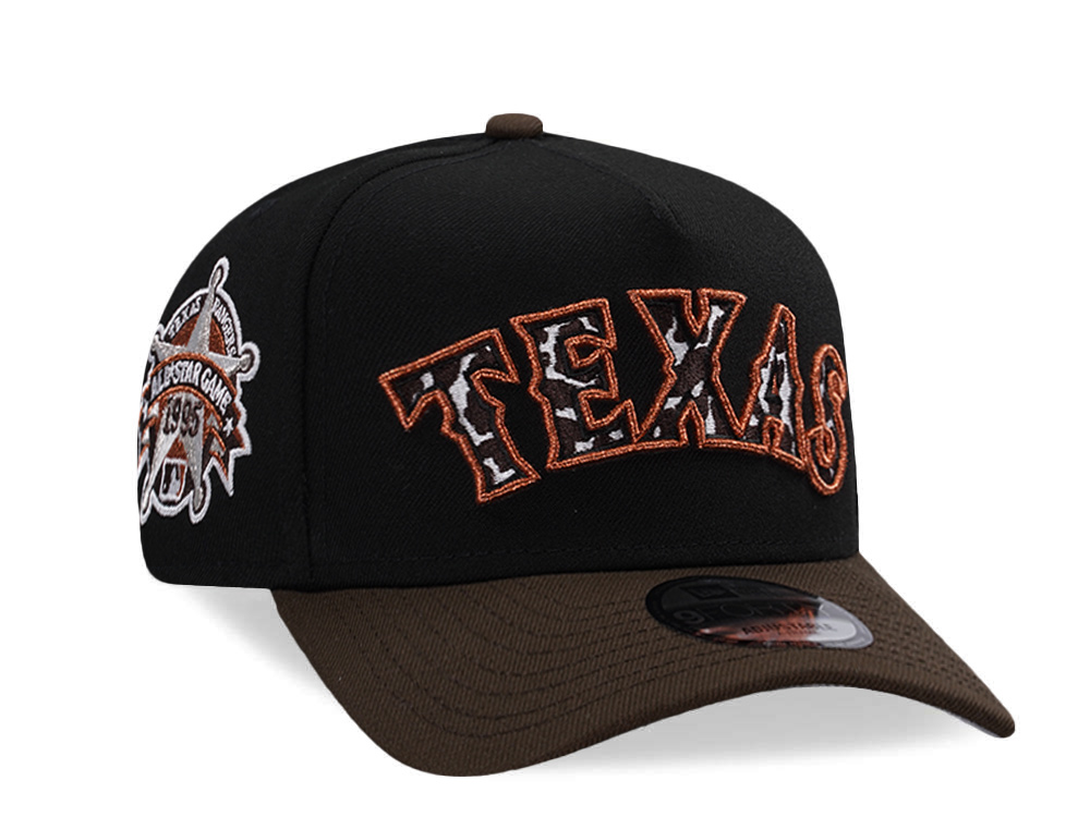 New Era Texas Rangers All Star Game 1995 Black Two Tone Edition 9Forty A Frame Snapback Gorra