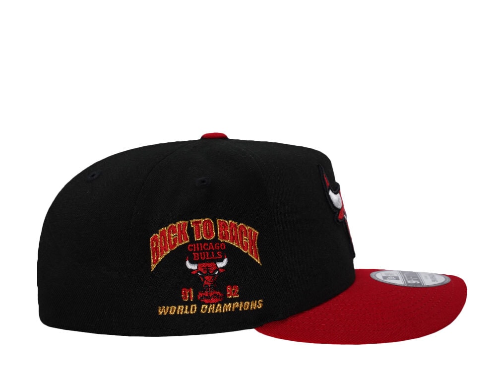 New Era Chicago Bulls Back 2 Back World Champions Black Two Tone Edition 9Fifty A Frame Snapback Gorra