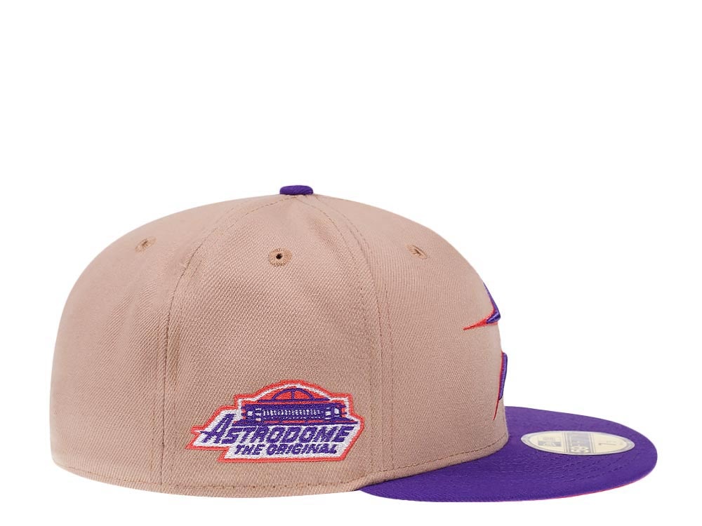 New Era Houston Astros Astrodome Camel Prime Two Tone 59Fifty Fitted Gorra