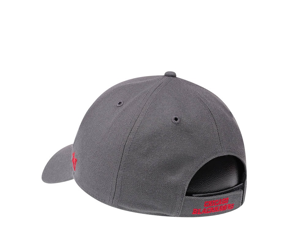 47Brand Chicago Blackhawks Gray Classic Strapback Gorra
