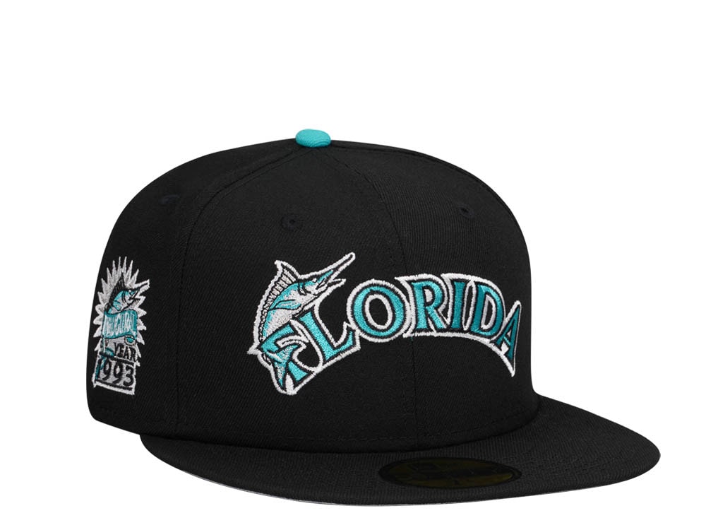 New Era Florida Marlins Inaugural Year 1993 Black Prime Edition 59Fifty Fitted Gorra