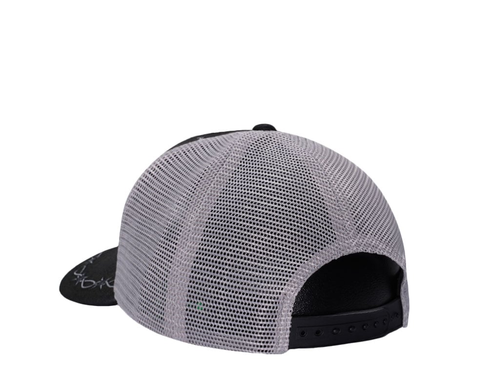 John Deere Oilskin Barbed Wire Black Trucker Snapback Gorra