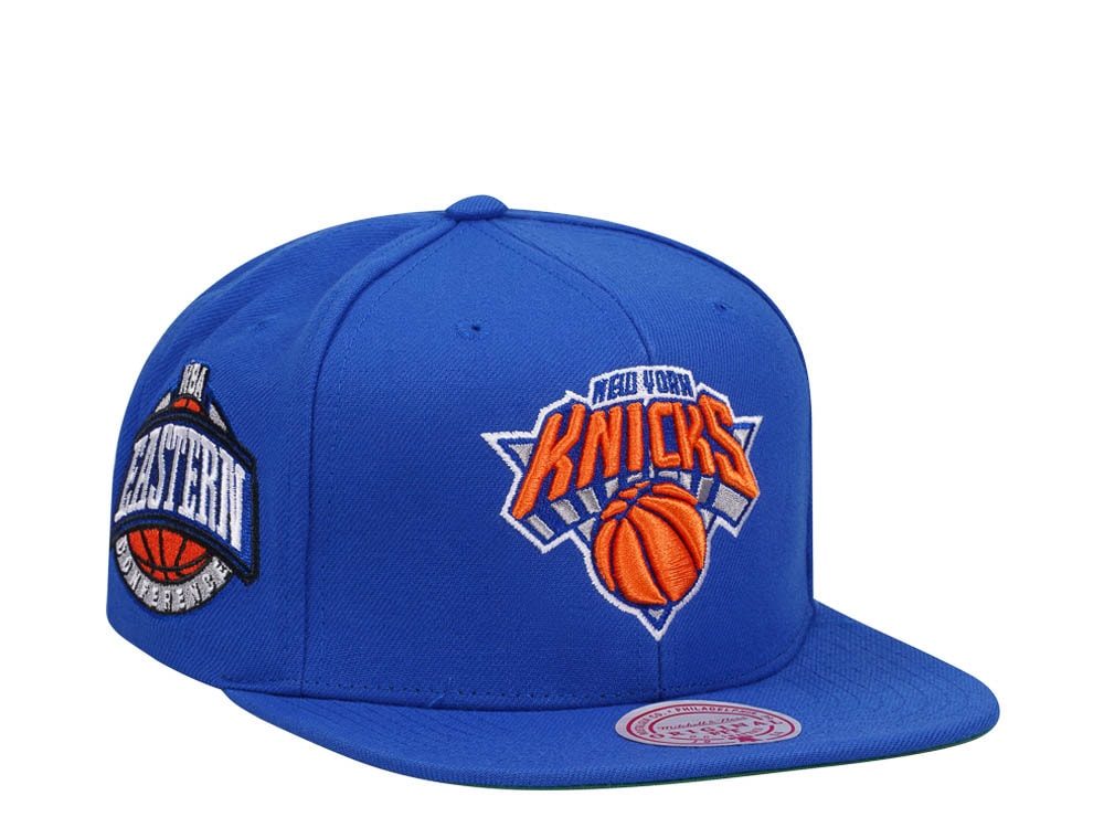 Mitchell & Ness New York Knicks Conference Patch Blue Snapback Gorra