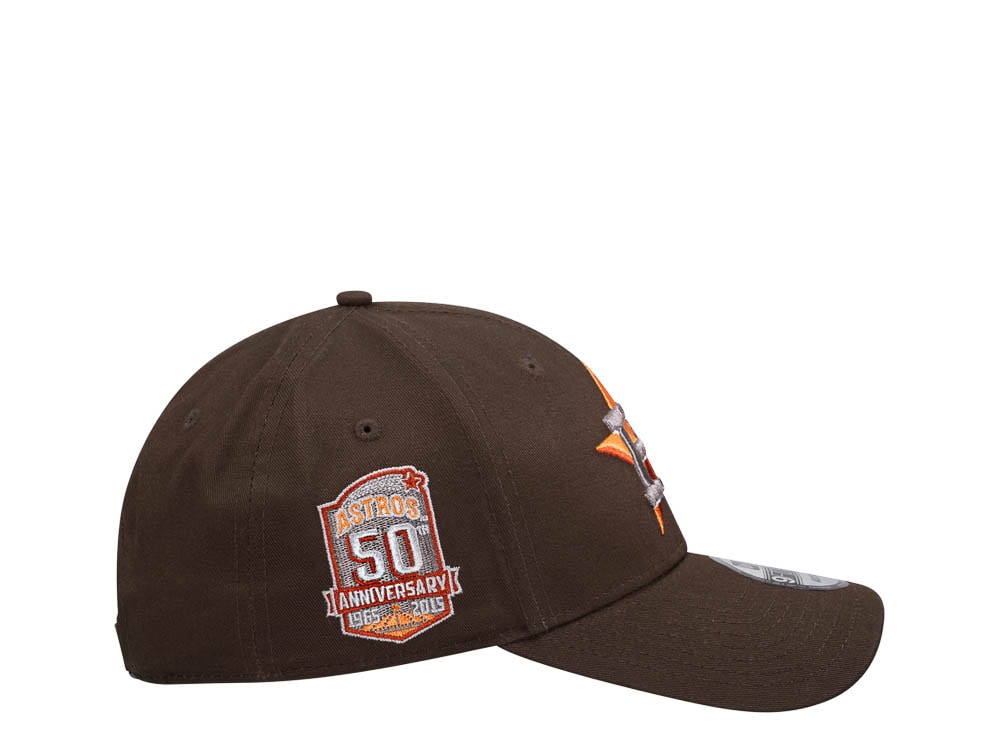 New Era Houston Astros 50th Anniversary Brown Edition 9Forty Strapback Gorra