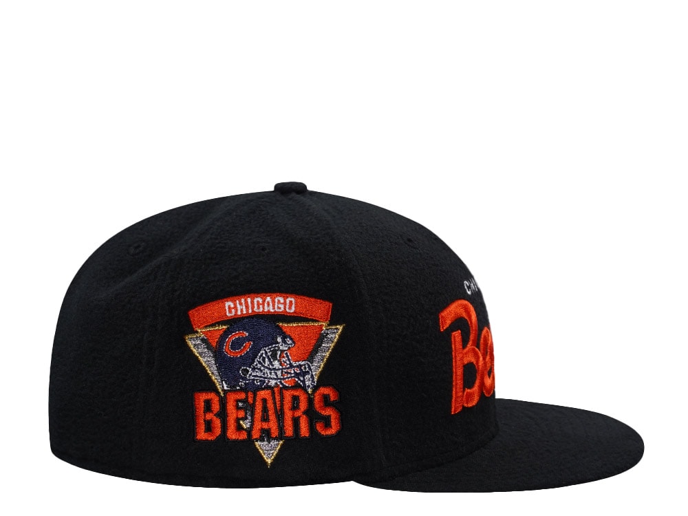 New Era Chicago Bears Team Helmet Black Prime Fleece Edition 59Fifty Fitted Gorra