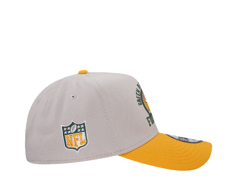 New Era Green Bay Packers Stone Two Tone 9Forty A Frame Snapback Gorra