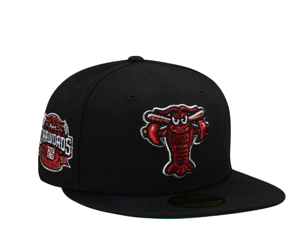 New Era Hickory Crawdads 25 Seasons Black Throwback 59Fifty Fitted Gorra