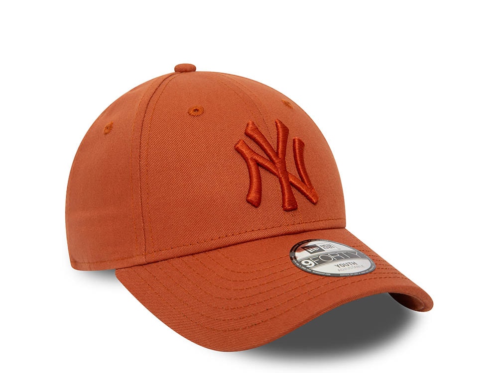 New Era New York Yankees League Essential Kids Brown 9Forty Strapback Gorra