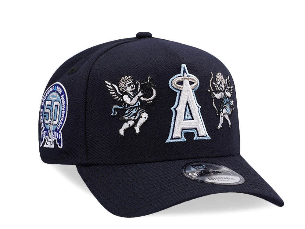 New Era Anaheim Angels 50th Anniversary Cupids Navy Prime Edition 9Forty A Frame Snapback Gorra
