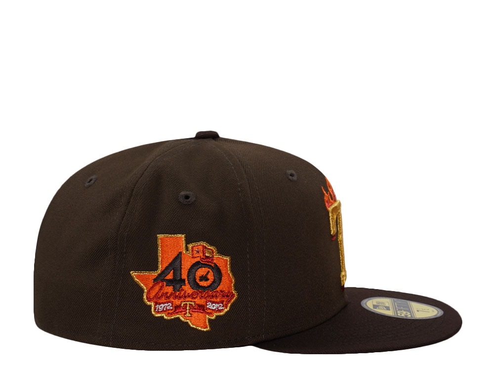 New Era Texas Rangers 40th Anniversary Walnut Two Tone Edition 59Fifty Fitted Gorra
